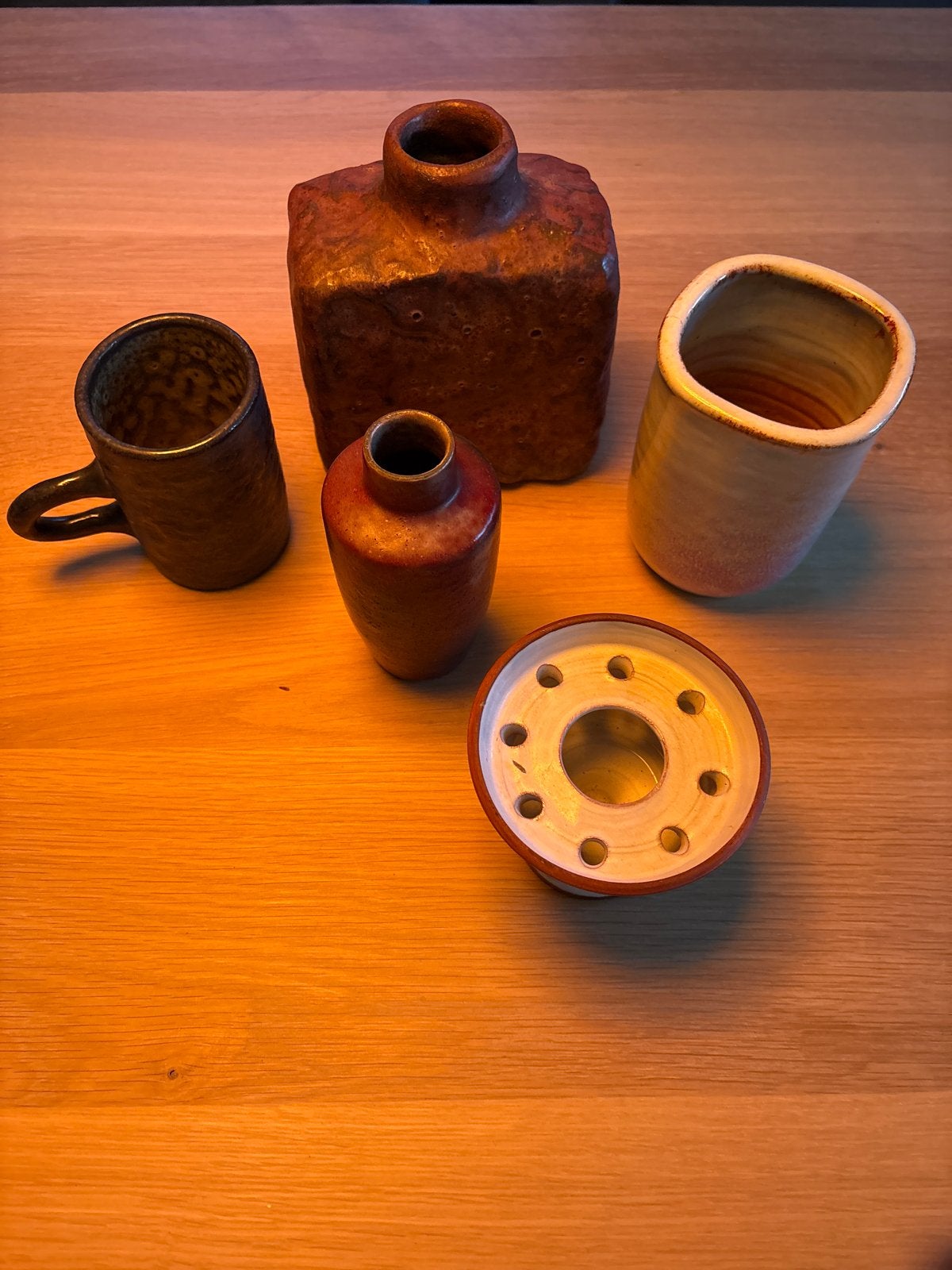 5 stuks aardewerk waaronder Mobach en Nagtegaal, Antiek en Kunst, Ophalen