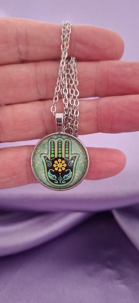 Hamsa of Hand van Fatima halskettinkje, Verzenden, Nieuw, Zilver, Overige materialen