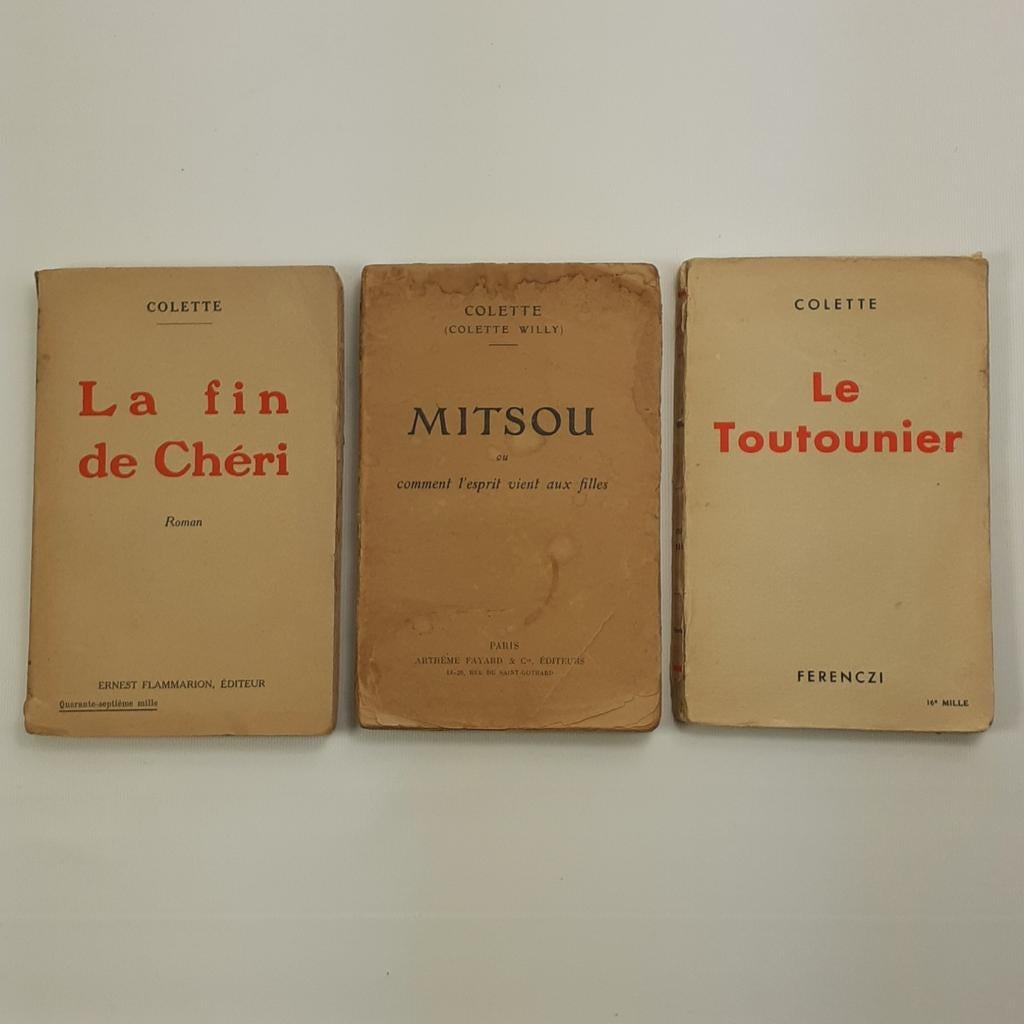 Colette set 3 Franse vintage uitgaven 1919-1939, Boeken, Gelezen, Europa overig, Colette, Ophalen of Verzenden