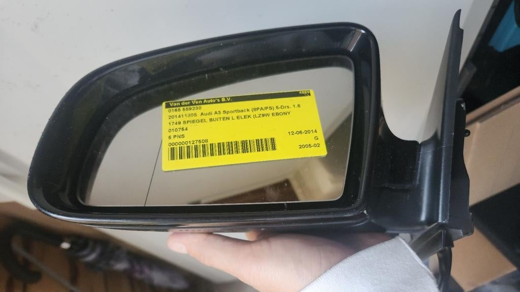 Audi A3 Sportback 8PA 2005 Buiten Spiegel Links Elektrisch, Auto-onderdelen, Spiegels, Ophalen of Verzenden, Gebruikt, Audi