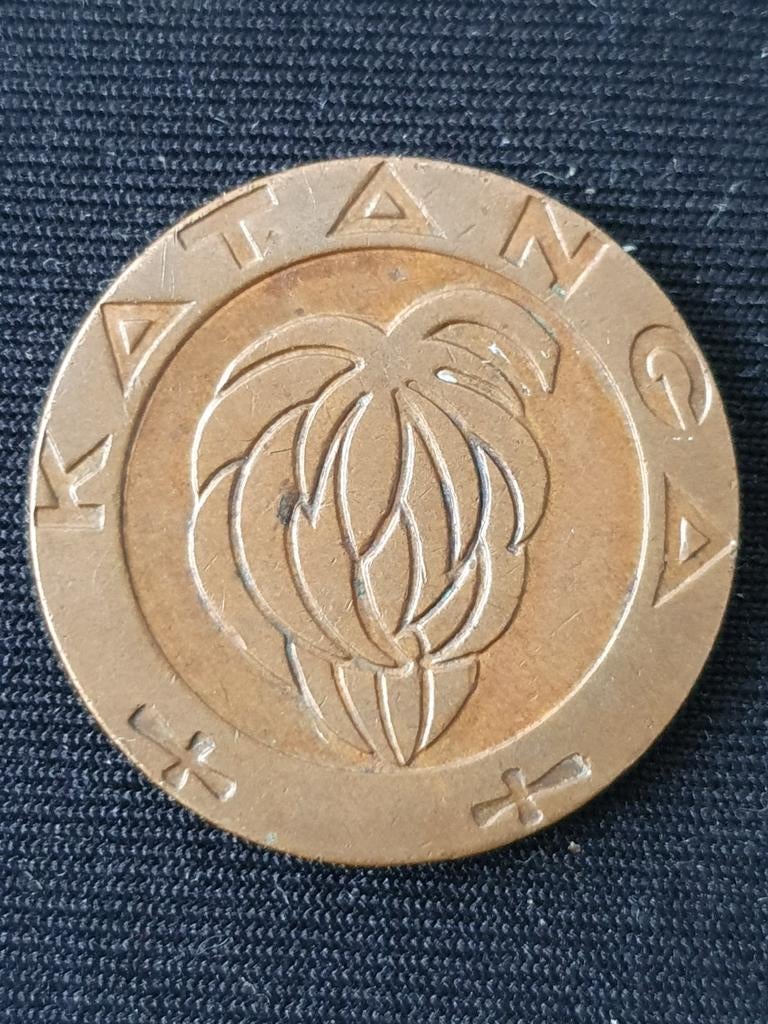 1 Franc munt uit 1961 Katanga, Ophalen of Verzenden, Overige landen, Losse munt