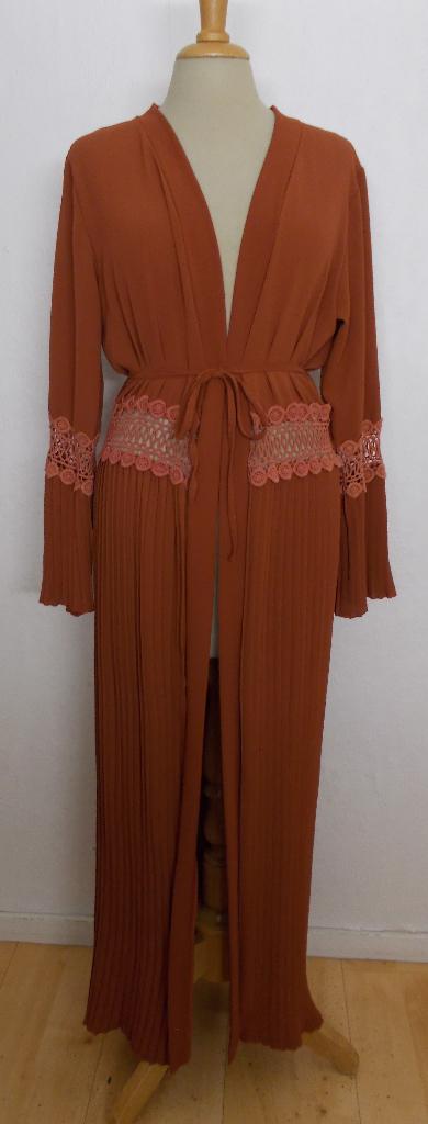 Boho/Ibiza/hippie mooie bruine maxi jurk/vest! M, Kleding | Dames, Jurken, Maat 38/40 (M), Bruin, Verzenden, Zo goed als nieuw