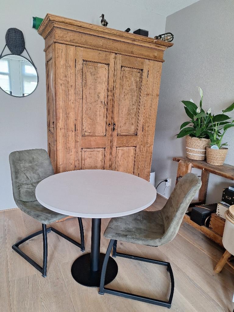 Ronde kleine eettafel 90cm, Huis en Inrichting, Tafels | Eettafels, Ophalen, Gebruikt, 50 tot 100 cm, Rond