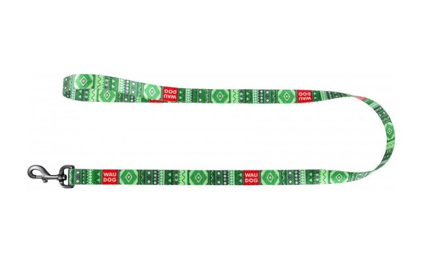WAUDOG Ethno Green Hondenlijn Nylon 25 mm x 122 cm KOOPJE!!!, Dieren en Toebehoren, Ophalen of Verzenden, Nieuw, Hondenriem