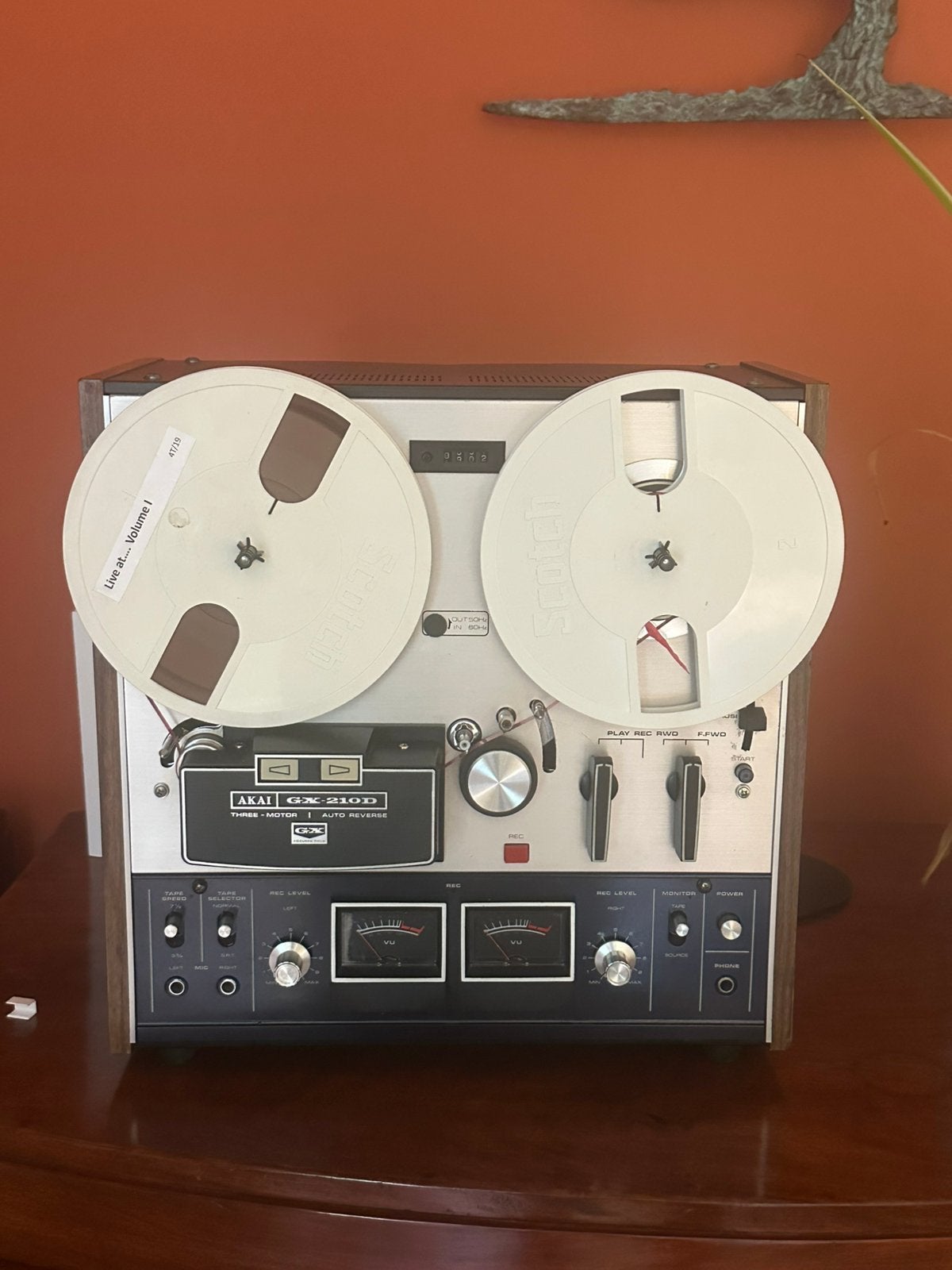 Taperecorder AKAI GX210 D autoreverse, Ophalen, Bandrecorder