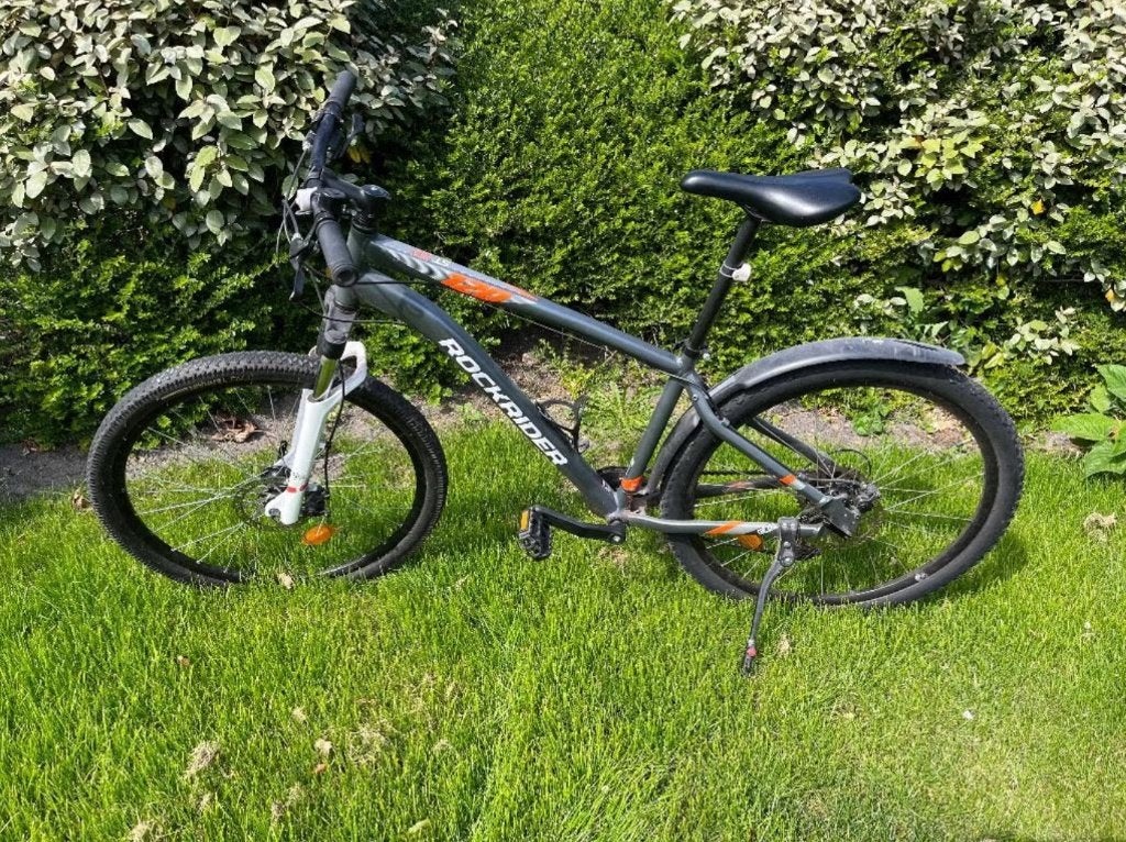Rockrider MTB ST 120 grijs oranje 27.5 inch, Gebruikt, Schijfrem, 53 tot 57 cm, Ophalen
