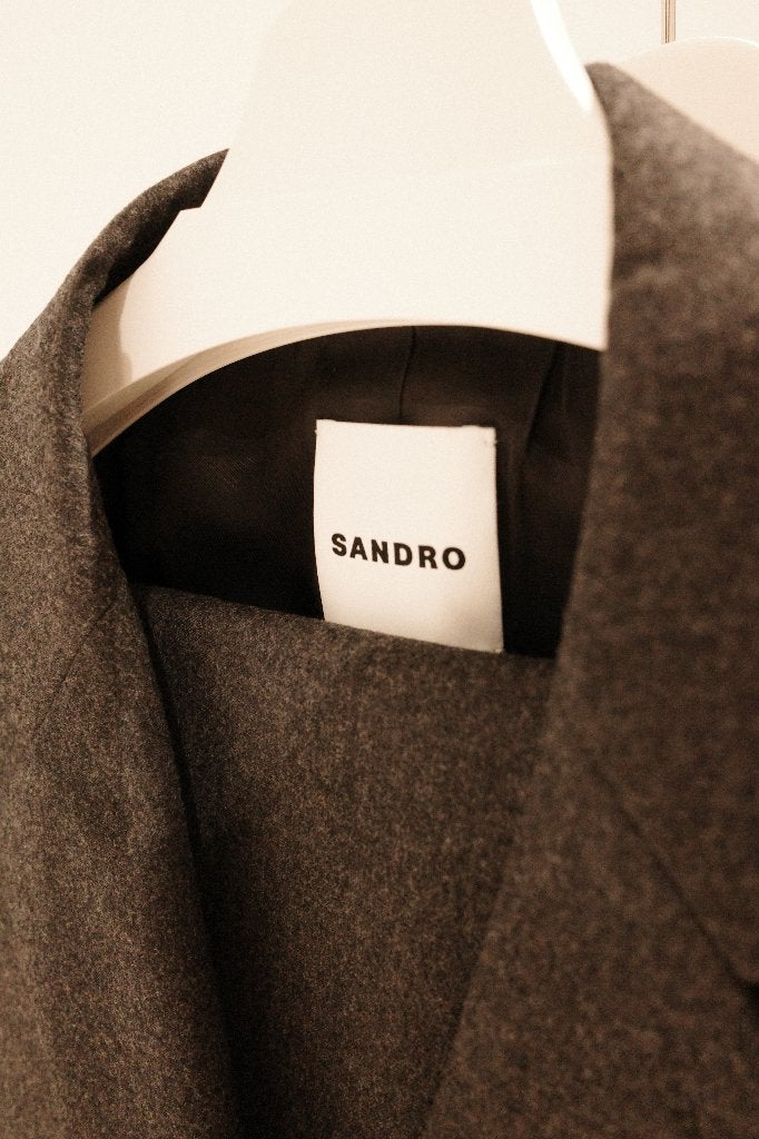 Sandro charcoal wool suit set | Bought in Selfridges, London, Maat 52/54 (L), Ophalen of Verzenden, Zo goed als nieuw, Sandro