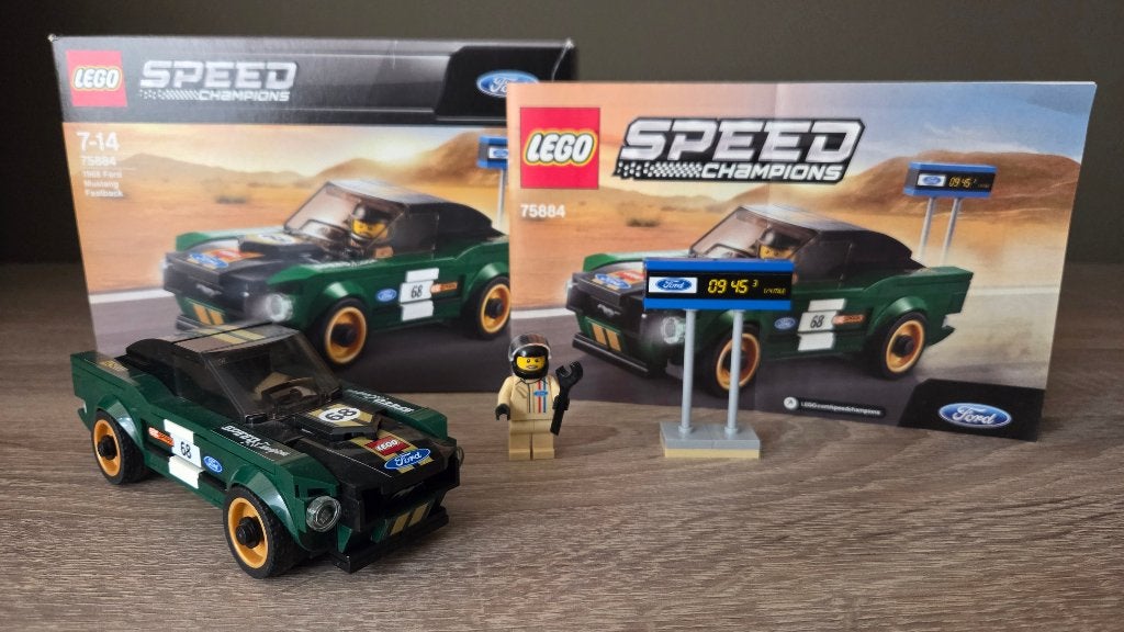 Speed Champions 75884 1968 Ford Mustang Fastback, Lego, Zo goed als nieuw, Compleet, Complete set