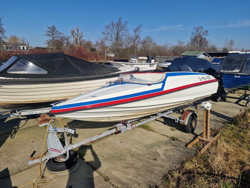 Shakespaere snipe speedboot met 40pk Yamaha 2-takt motor, Ophalen, Minder dan 70 pk, Buitenboordmotor, Polyester