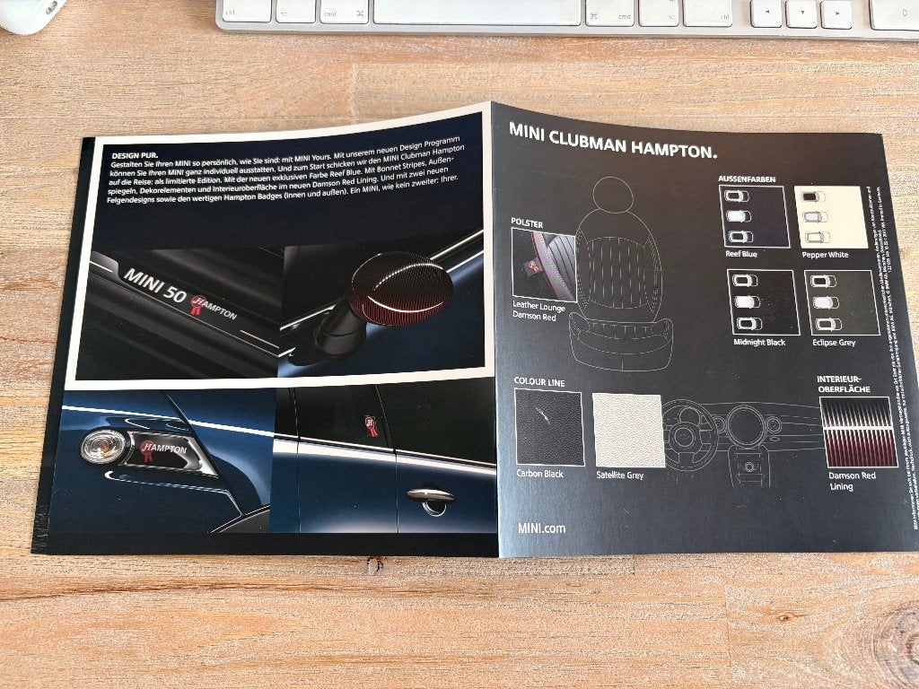MINI brochure folder R56 2012 incl Clubman Hampton, Ophalen of Verzenden, Zo goed als nieuw, MINI Nederland, Overige merken