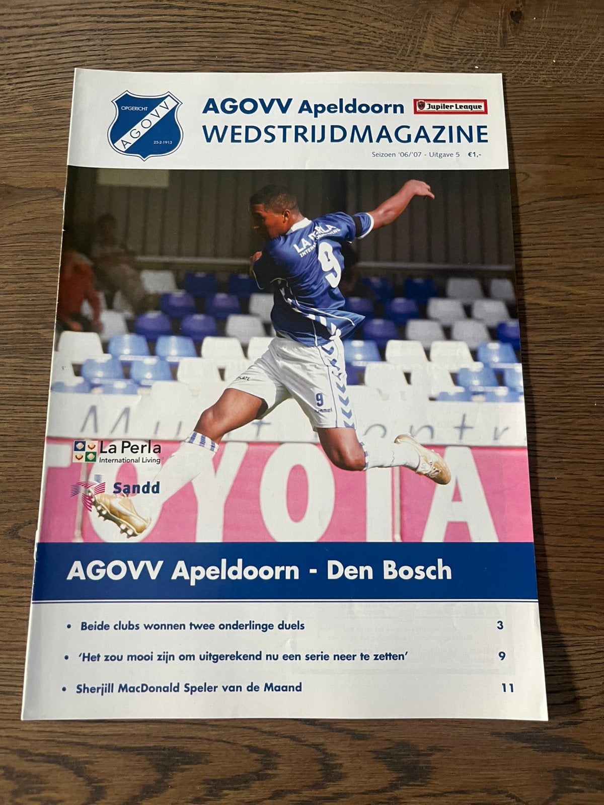 PROGRAMMABOEKJE AGOVV-FC DEN BOSCH 06-07, Verzamelen, Ophalen of Verzenden, Zo goed als nieuw, Overige binnenlandse clubs, Overige typen