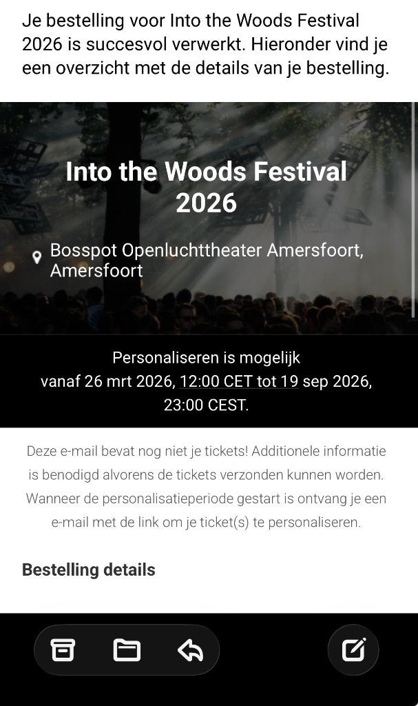 Into the Woods 2026 vrijdag tickets, Twee personen