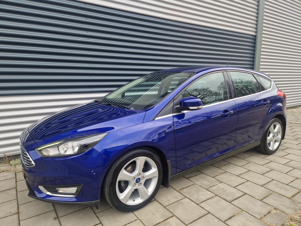 Ford Focus 1.0 First Edition , PDC, Climatronic, Navigatie,, Stof, Gebruikt, Euro 6, Blauw