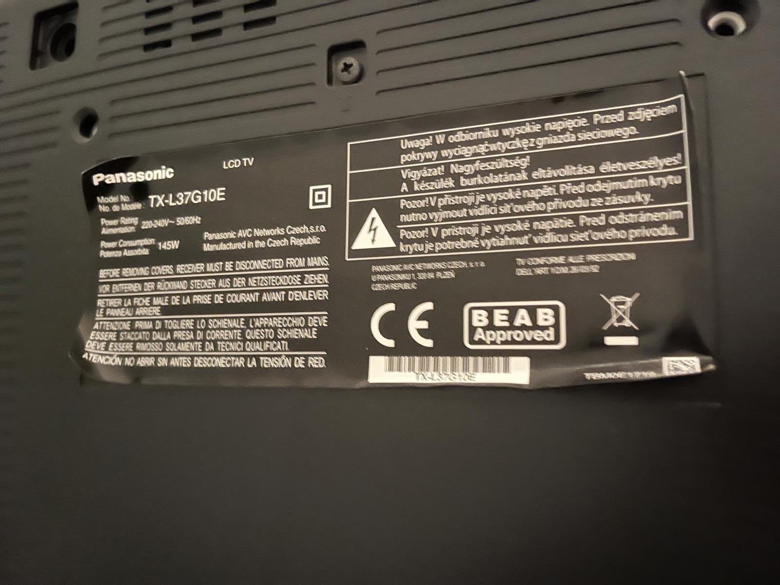 Panasonic TX-L37G10E LCD TV - 37 inch, Audio, Tv en Foto, Televisies, Ophalen, Gebruikt, Panasonic, LCD