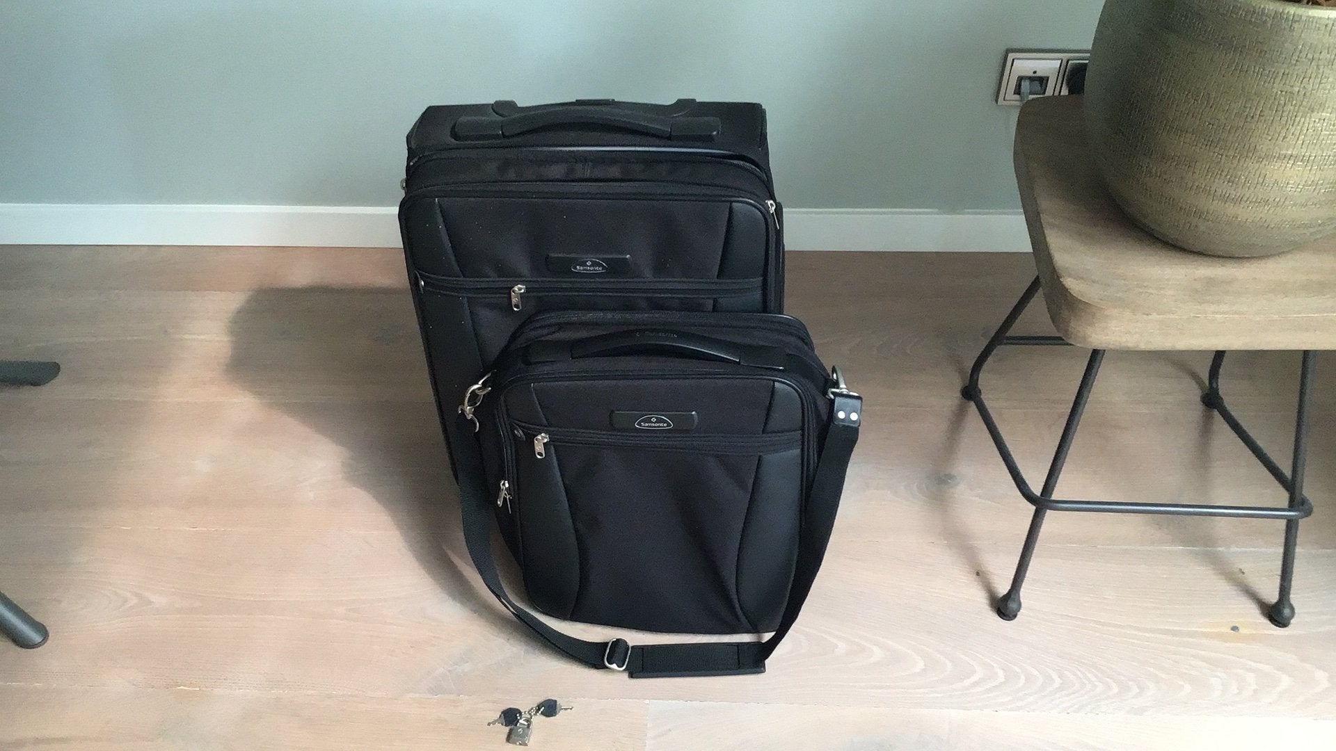 Koffer en laptoptas samsonite, Sieraden, Tassen en Uiterlijk, Ophalen, Gebruikt, Zacht kunststof