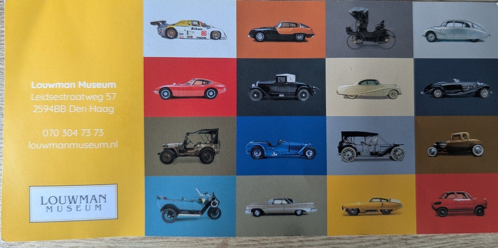 3x entreeticket Louwman museum auto, Drie personen of meer, Ticket of Toegangskaart