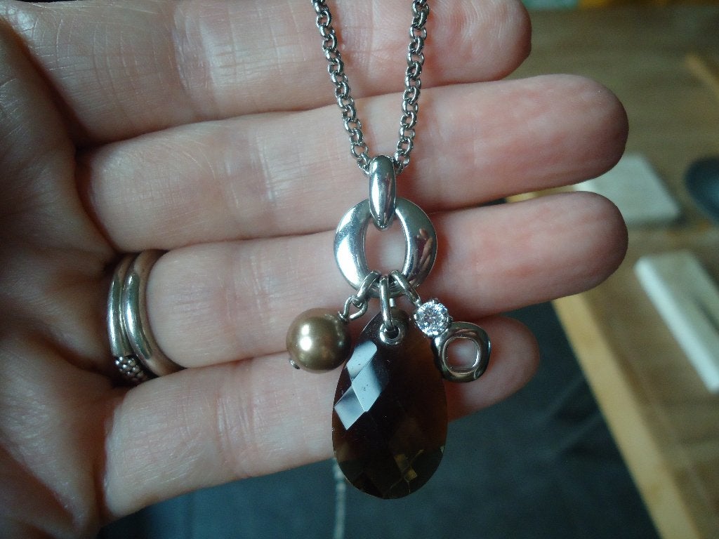 mooie echt zilveren fossil hanger aan jasseron kettinkje 925, Ophalen of Verzenden, Zo goed als nieuw, Verstelbaar, Zilver