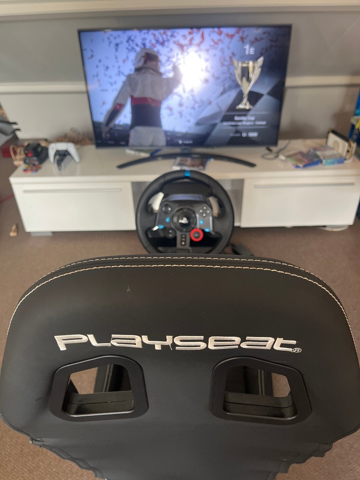 Playseat F1 race simulator met stuur en pedalen (Playstation, Spelcomputers en Games, Ophalen, Overige merken, Zo goed als nieuw