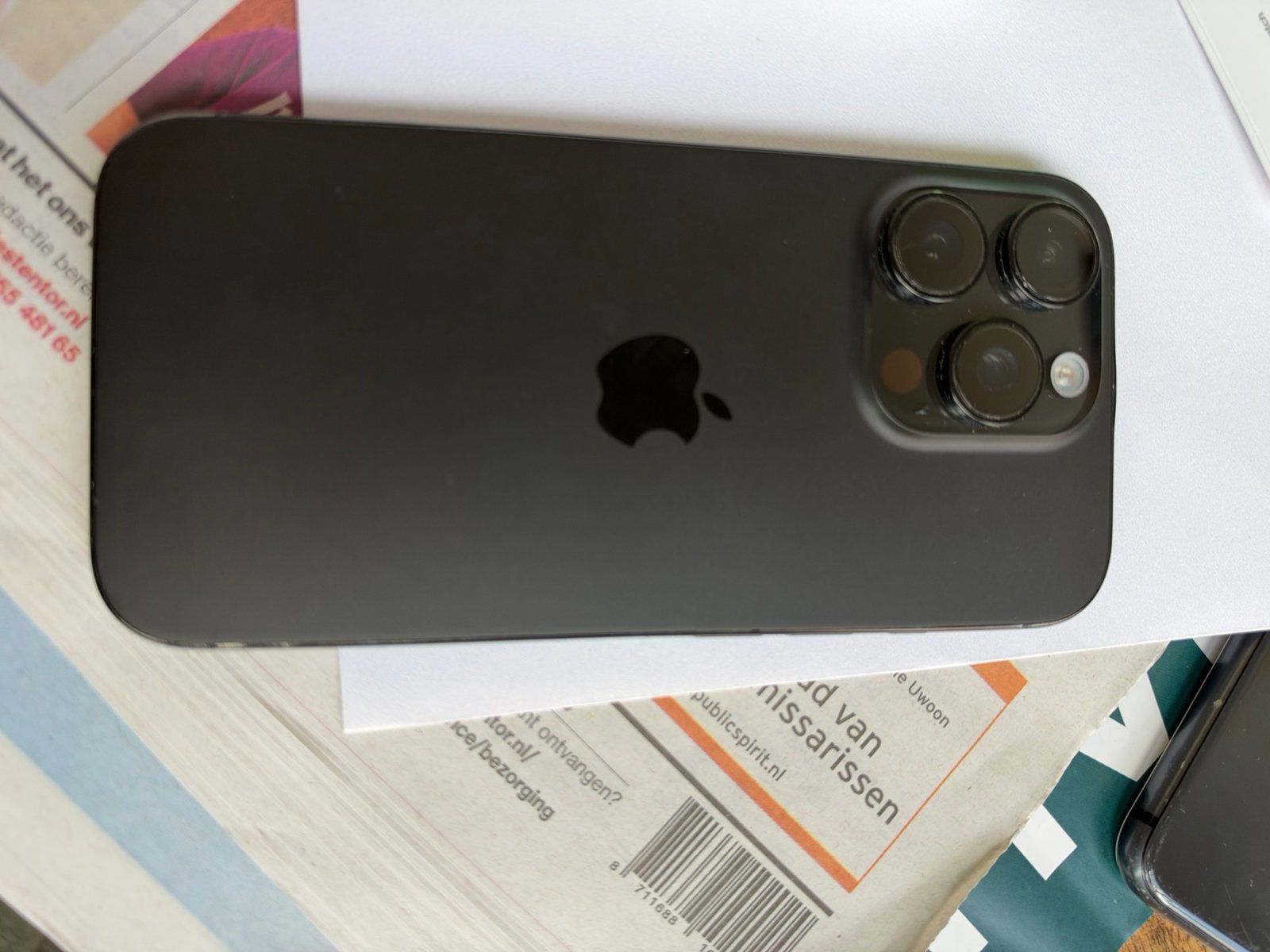 Iphone 16 pro 256 gb zwart titanium, Telecommunicatie, Ophalen of Verzenden, Gebruikt, Zwart, 256 GB