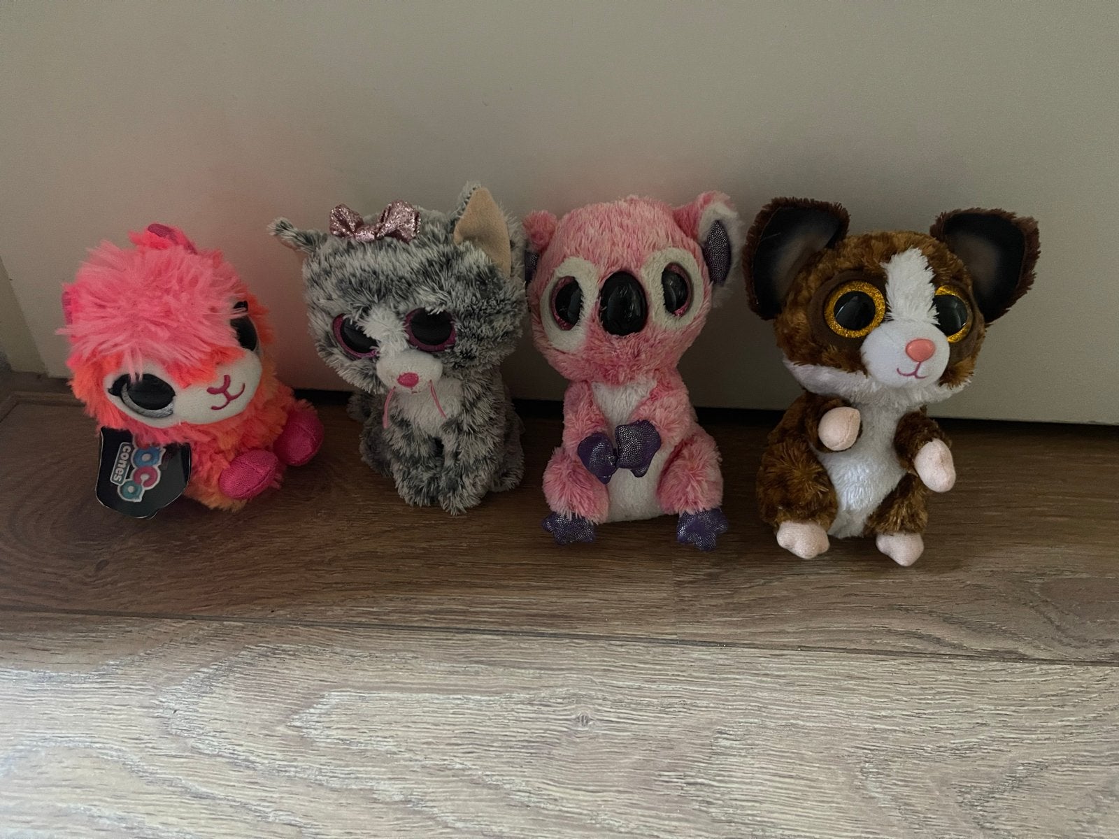 Ty knuffels: Poes, Koala, Beertje en een roze knuffel, Ophalen, Kat, Meerkleurig, Klein (minder dan 20 cm)