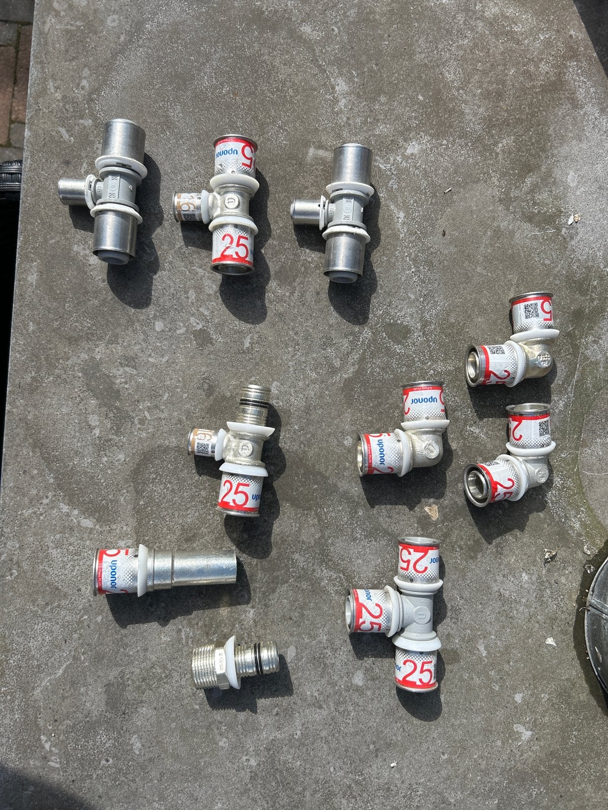 Uponor meerlagenbuis diverse fittingen 25mm, Overige materialen, Overige typen, Nieuw, Minder dan 2 meter