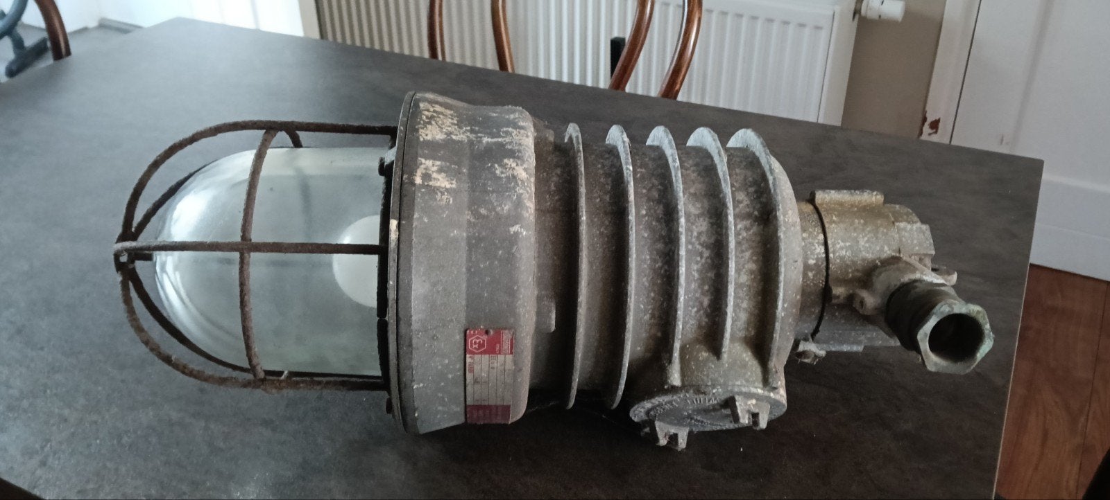 echte originele industrie lamp, Huis en Inrichting, Ophalen, Gebruikt, Steen/keramiek