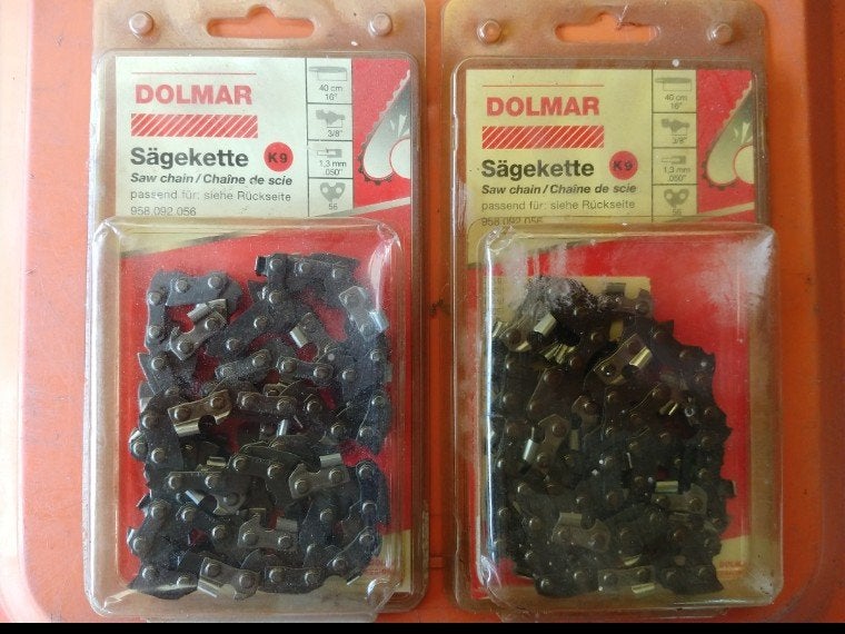 Ketting voor een ketting zaag., Ophalen