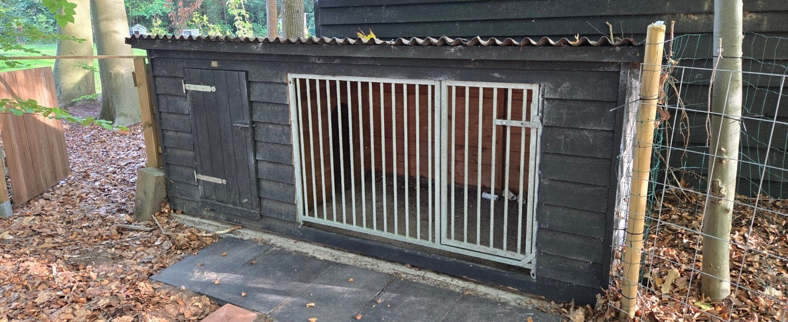 Groot mooi Douglas hondenhok buiten 330 lang, Dieren en Toebehoren, Ophalen of Verzenden, Gebruikt, 110 cm of meer, 100 cm of meer