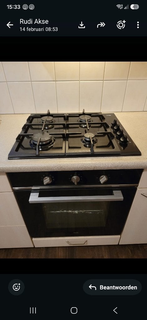 Inbouw kookplaat Etna, Witgoed en Apparatuur, Kookplaten, Ophalen, Gebruikt, 4 kookzones, Gas