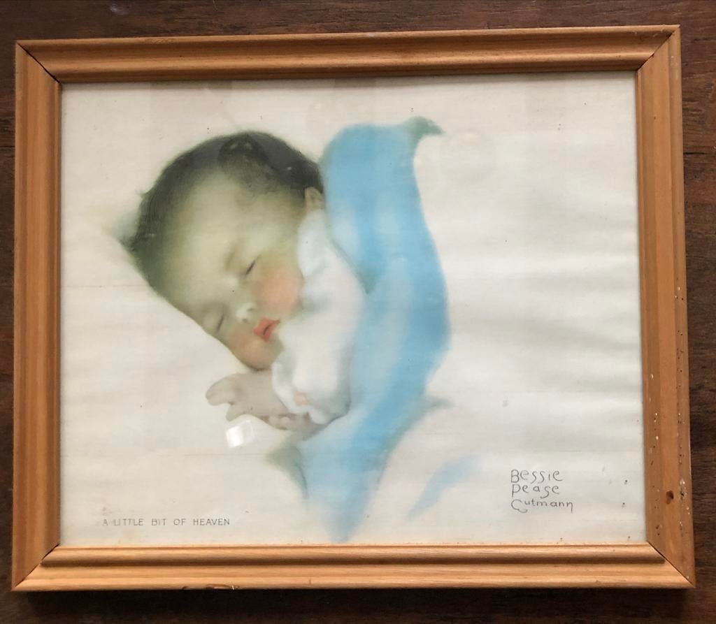 Vintage Bessie Pease Gutmann Print 'A Little Bit of Heaven', Ophalen of Verzenden, 1960 tot 1980, Gebruikt