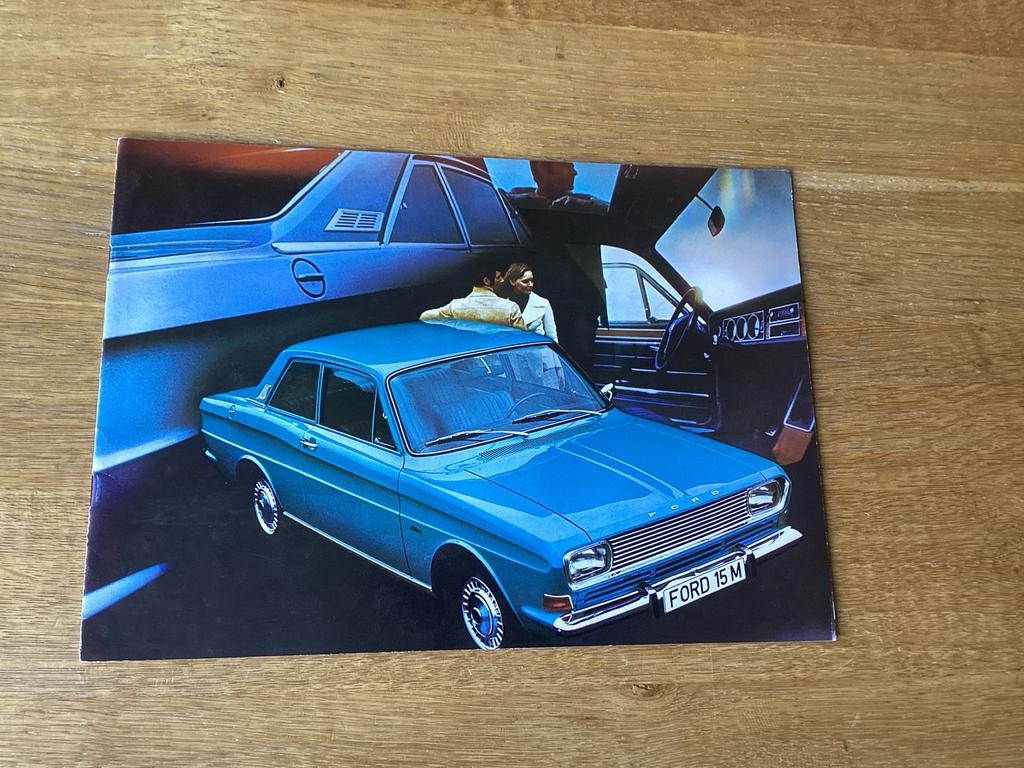 Ford 15M Brochure - met gratis postkaart, Ophalen of Verzenden, Zo goed als nieuw, Ford