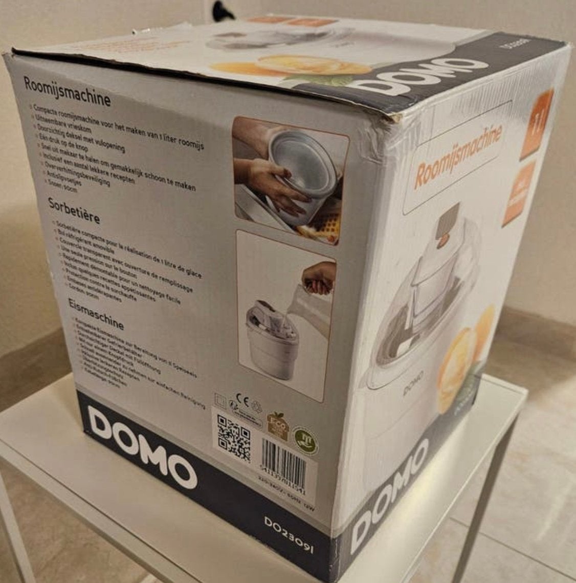 Domo ijsmachiene, Ophalen, Zo goed als nieuw