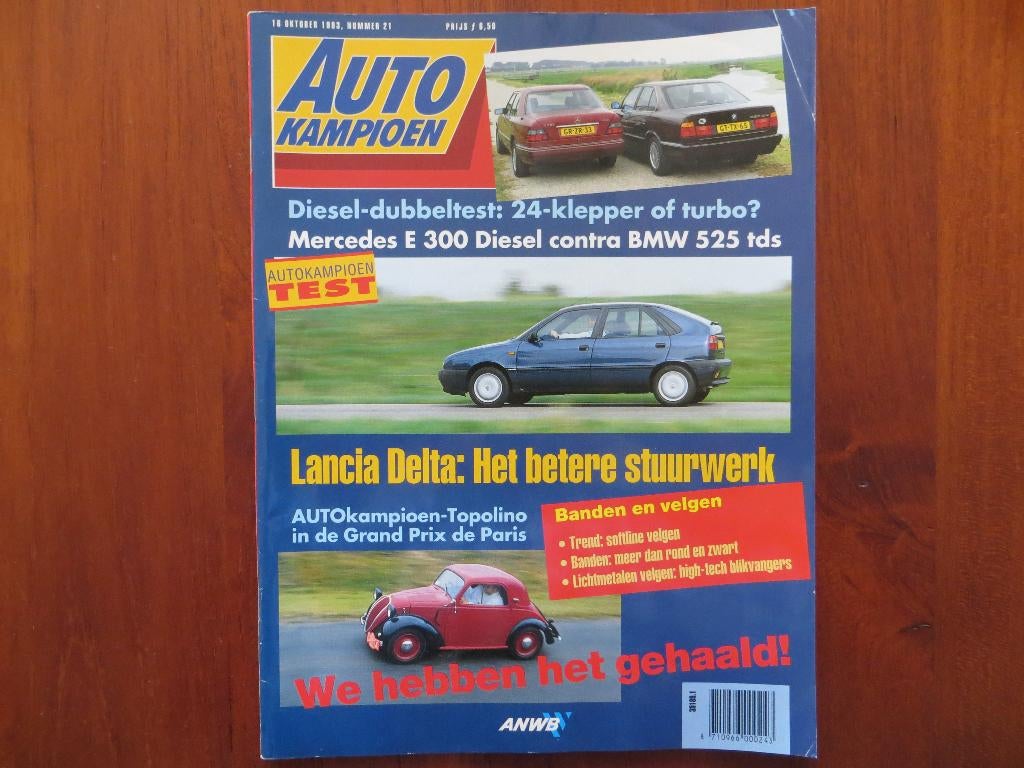 Autokampioen 21 1993 Mercedes E 300d, BMW 525 tds, Delta, Ophalen of Verzenden, Nieuw, BMW