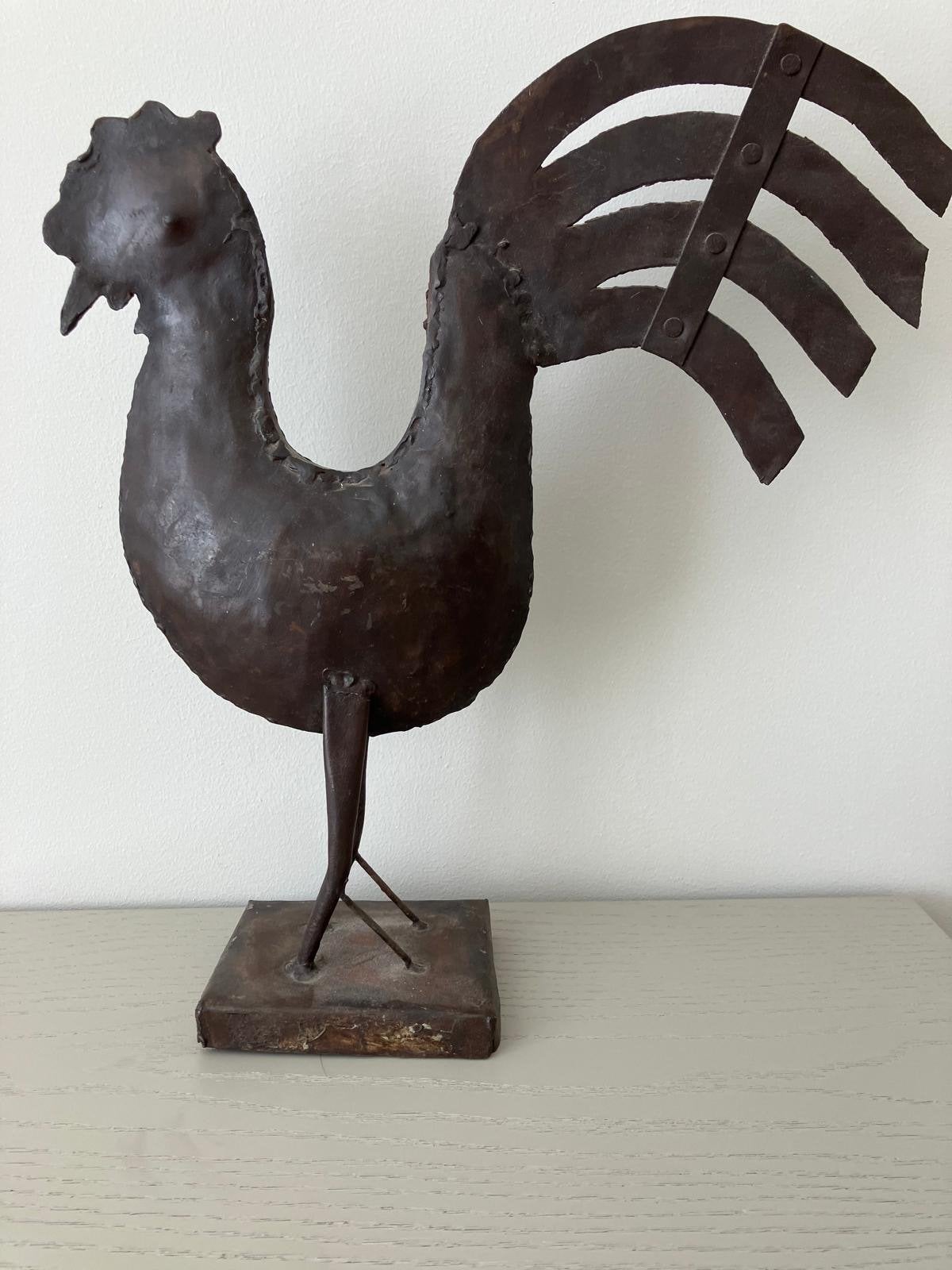 Antieke metalen haan windwijzer decoratie, Ophalen