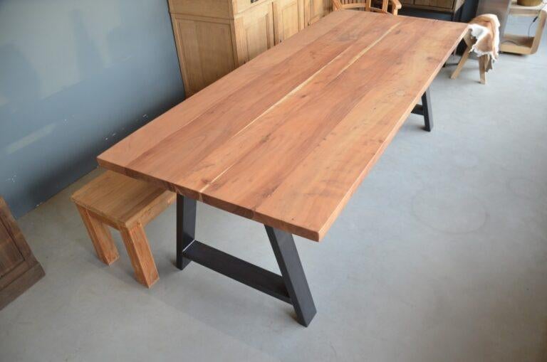 Acacia Eettafel 240 x 100 cm, Huis en Inrichting, 100 tot 150 cm, Ophalen of Verzenden, Rechthoekig, Teakhout