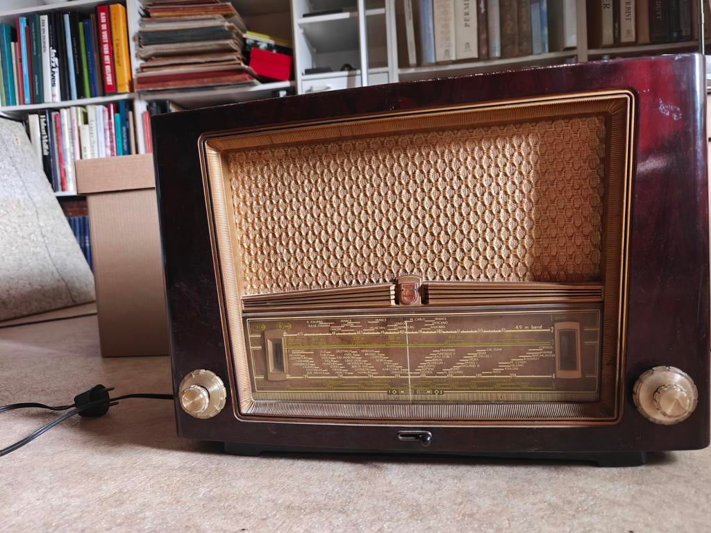 Vintage Philips buizenradio BX430A 1953, Ophalen, Gebruikt, Radio