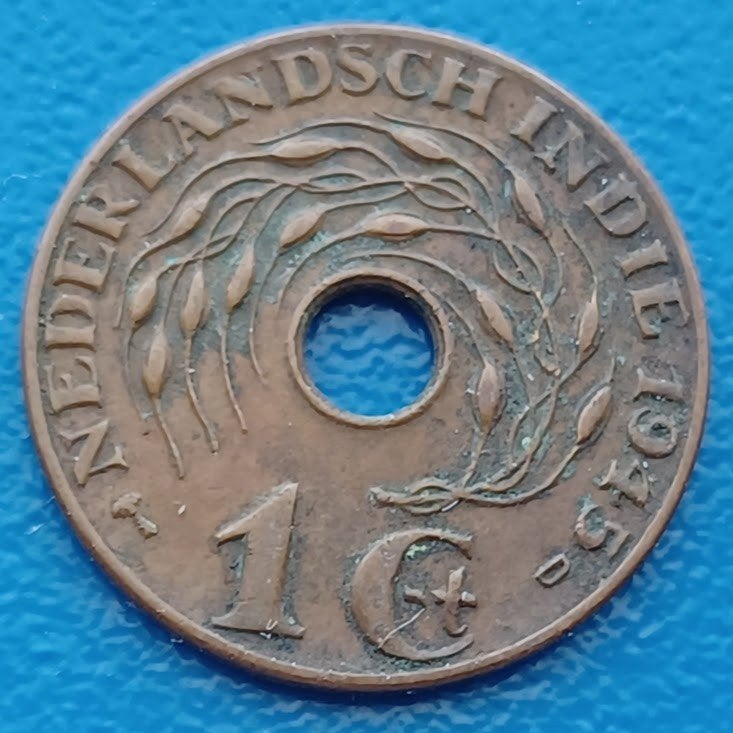 1 cent 1945 - Nederlands Indië, Verzenden, Koningin Wilhelmina, 1 cent, Losse munt