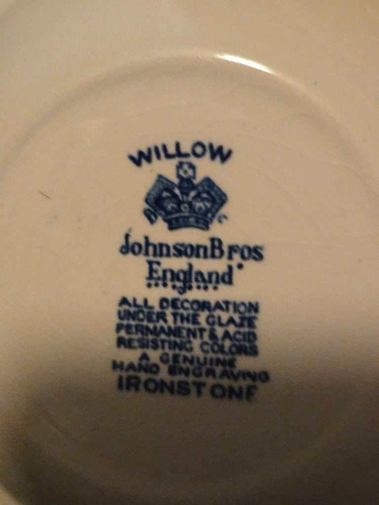 Vintage Johnson Bros & Woods Ware Willow servies, Antiek en Kunst, Ophalen