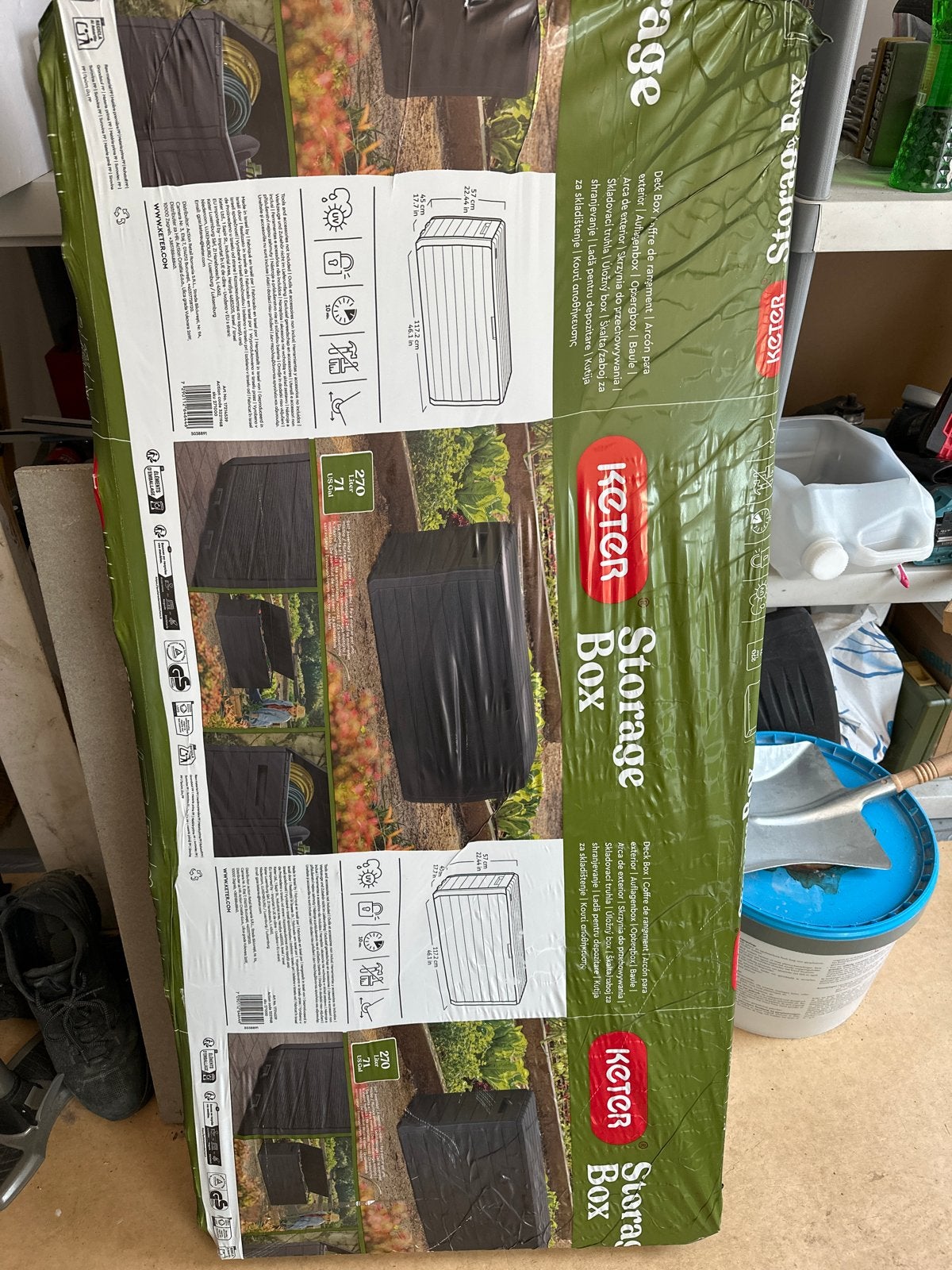Keter Storage Box 270L - Handige Opbergkist voor Buiten, Ophalen, Zo goed als nieuw, Kunststof, Overige typen