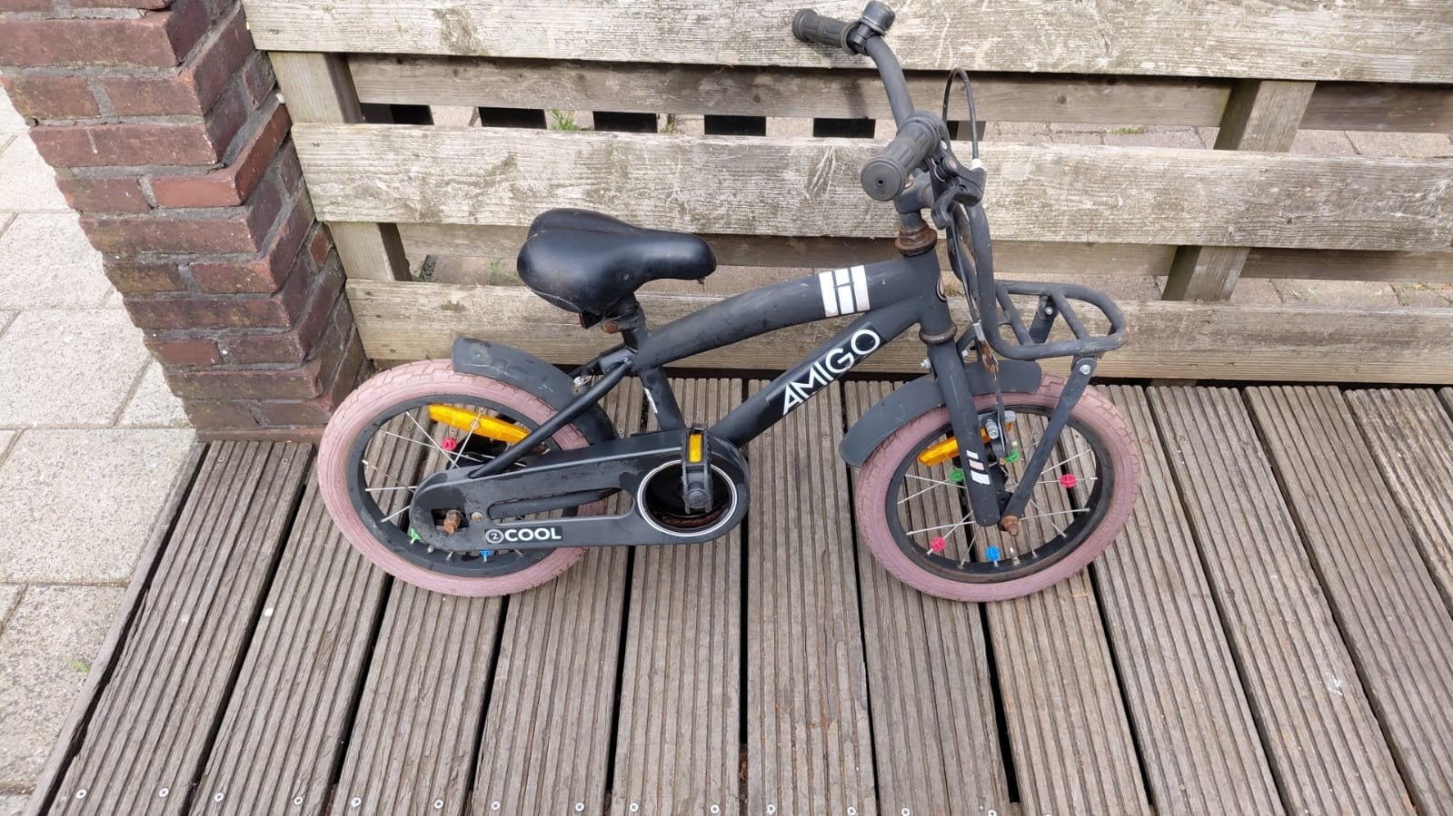 Amigo Kinderfiets 12 inch, Fietsen en Brommers, Fietsen | Kinderfietsjes, Ophalen, Terugtraprem, Gebruikt, Minder dan 16 inch