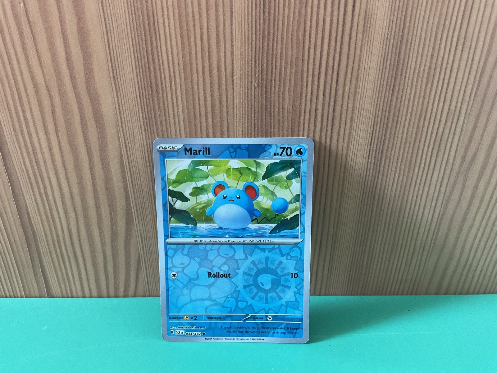 Pokémon Kaart Marill Basic 70 HP, Ophalen, Zo goed als nieuw, Losse kaart