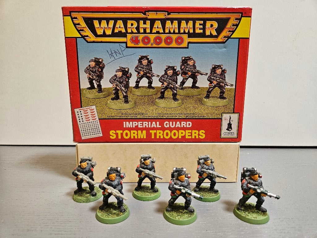 Imperial guard Storm Troopers squad OOP, Figuurtje(s), Ophalen of Verzenden, Geverfd, Warhammer 40000