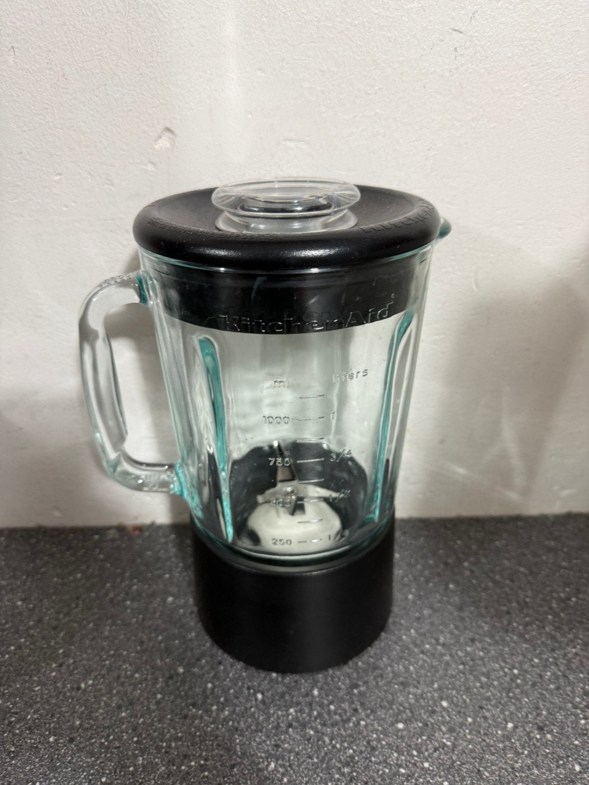 KitchenAid glazen blenderkan met mes, Ophalen of Verzenden, Zo goed als nieuw, Blender