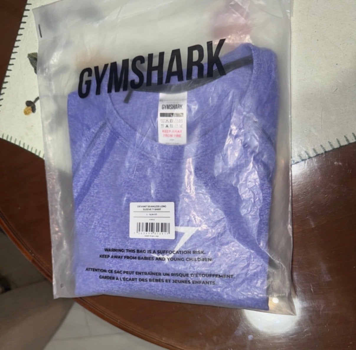 Gymshark Devant Seamless Long Sleeve - Maat  L, Ophalen of Verzenden, Nieuw, Paars