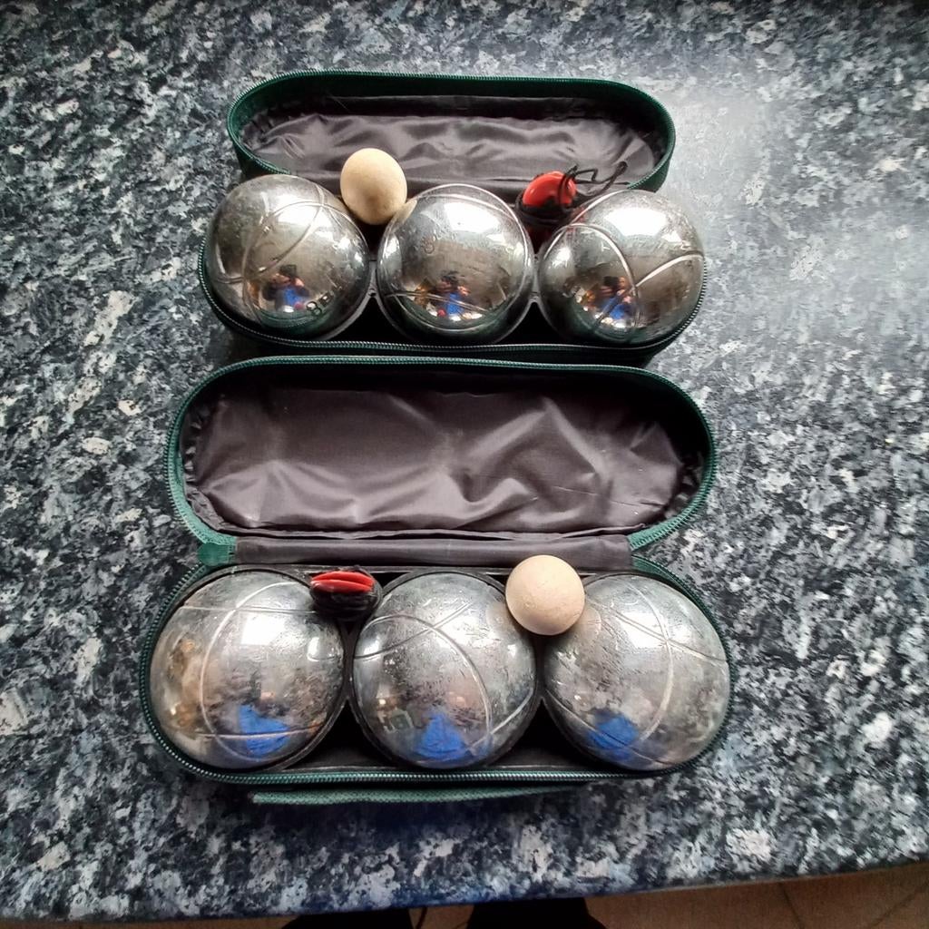 Jeu du Boules set in draagtas - 6 ballen, Ophalen of Verzenden, Gebruikt