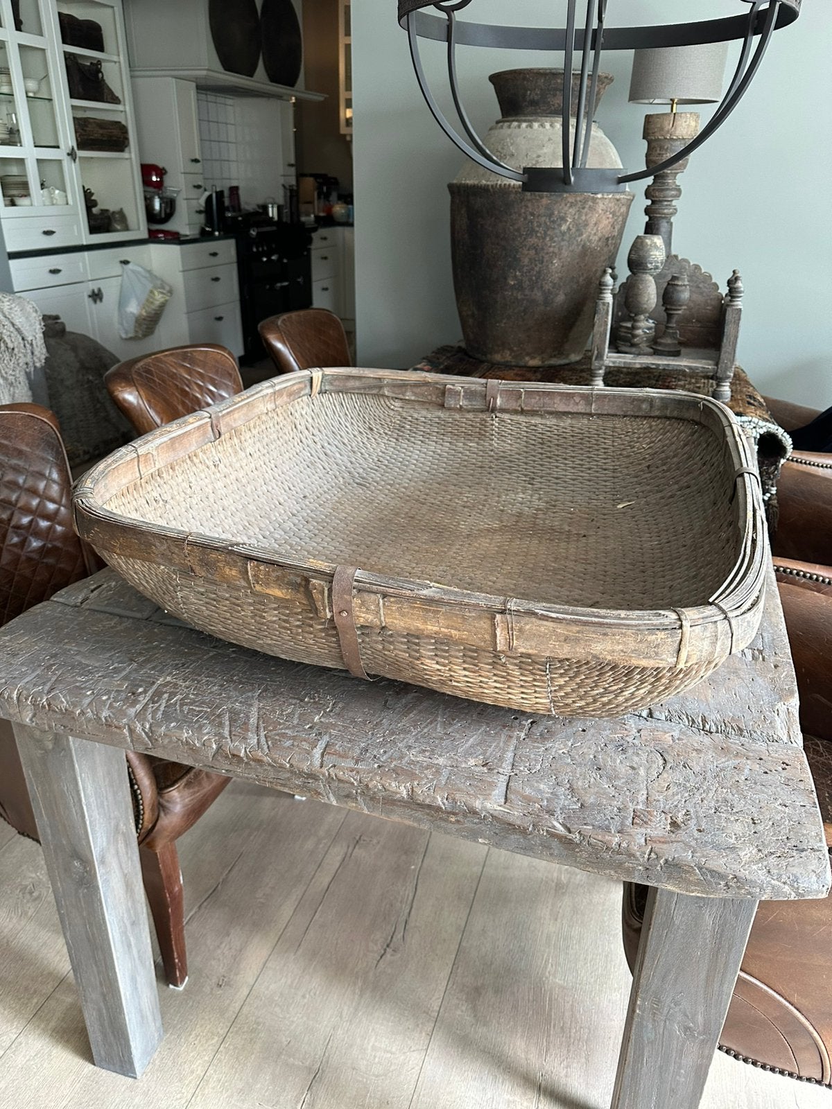 Aura Peeperkorn, Huis en Inrichting, Woonaccessoires | Dienbladen, Ophalen of Verzenden, Zo goed als nieuw, Rond, Hout