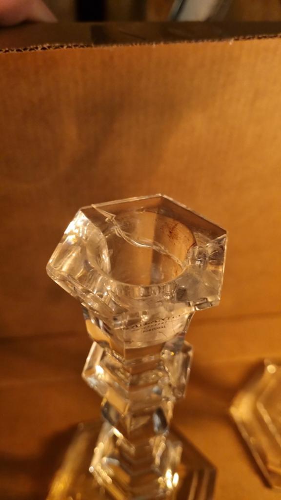 Kristallen kandelaars (Atlantis crystal Portugal), Ophalen of Verzenden, Kristal