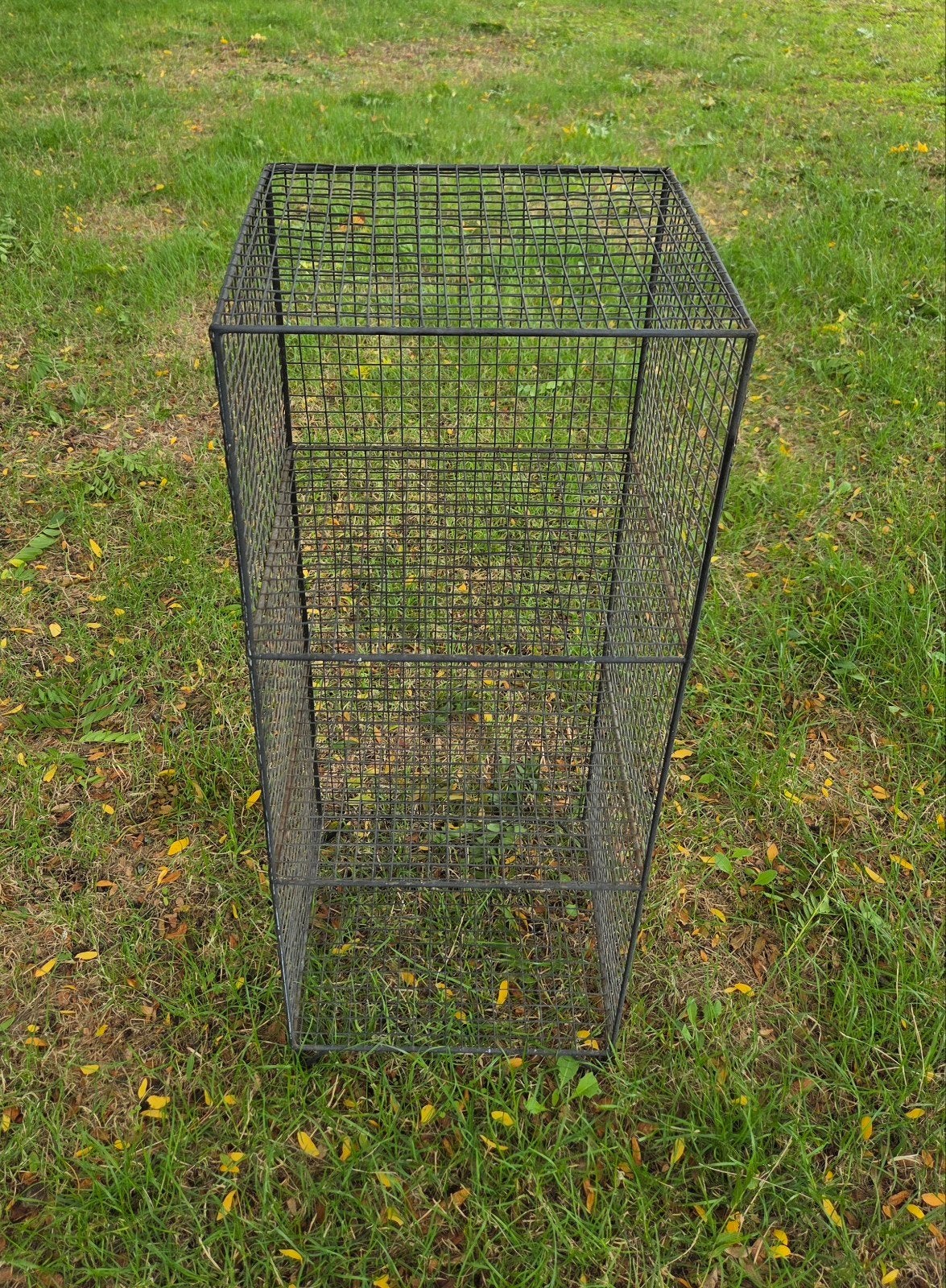 Stoer industrieel draadstalen rek / vintage gaaskastje, Ophalen, Gebruikt