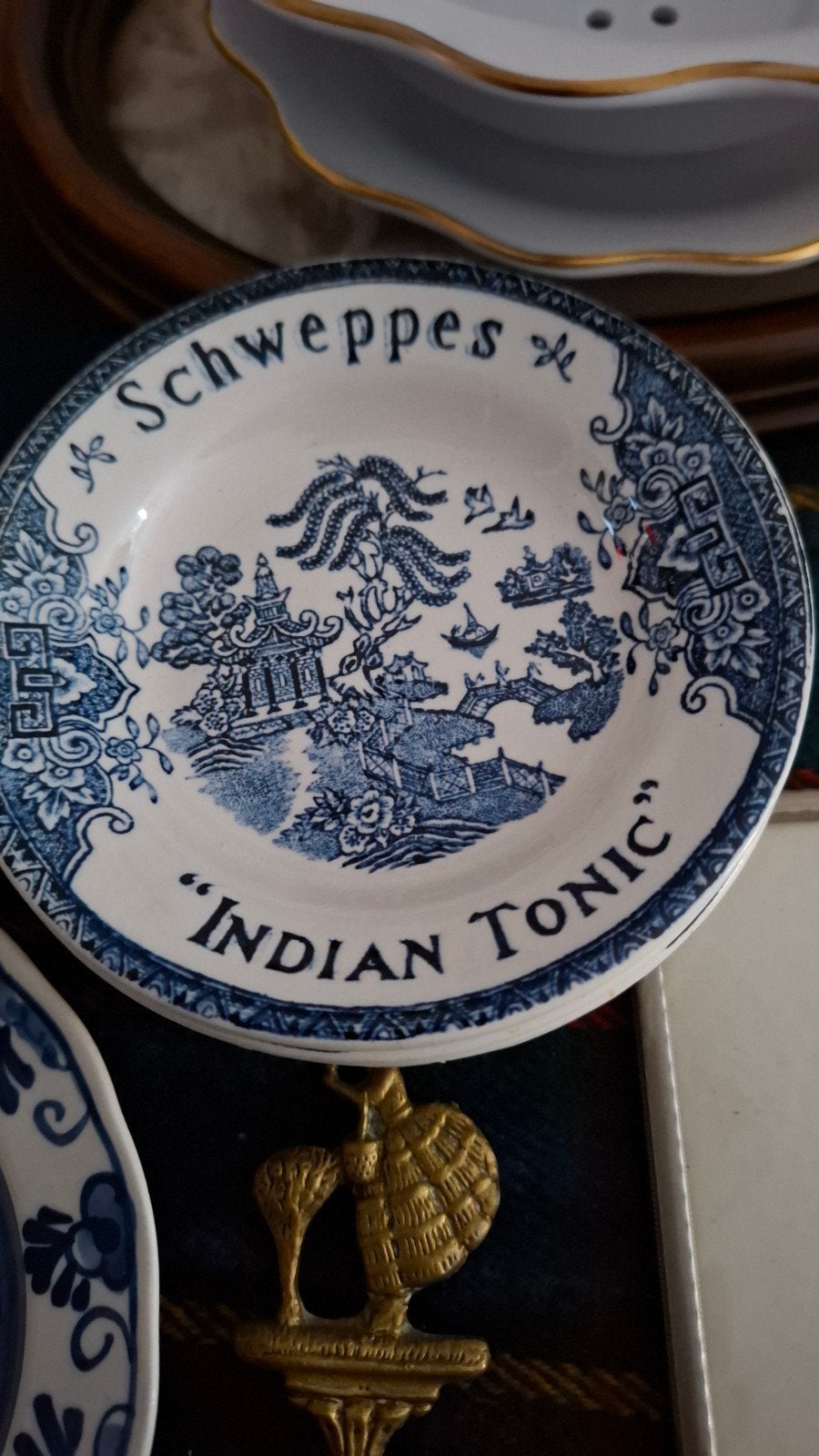 6 schaaltjes jaren zestig brocant schweppes indian tonic, Antiek en Kunst, Ophalen of Verzenden