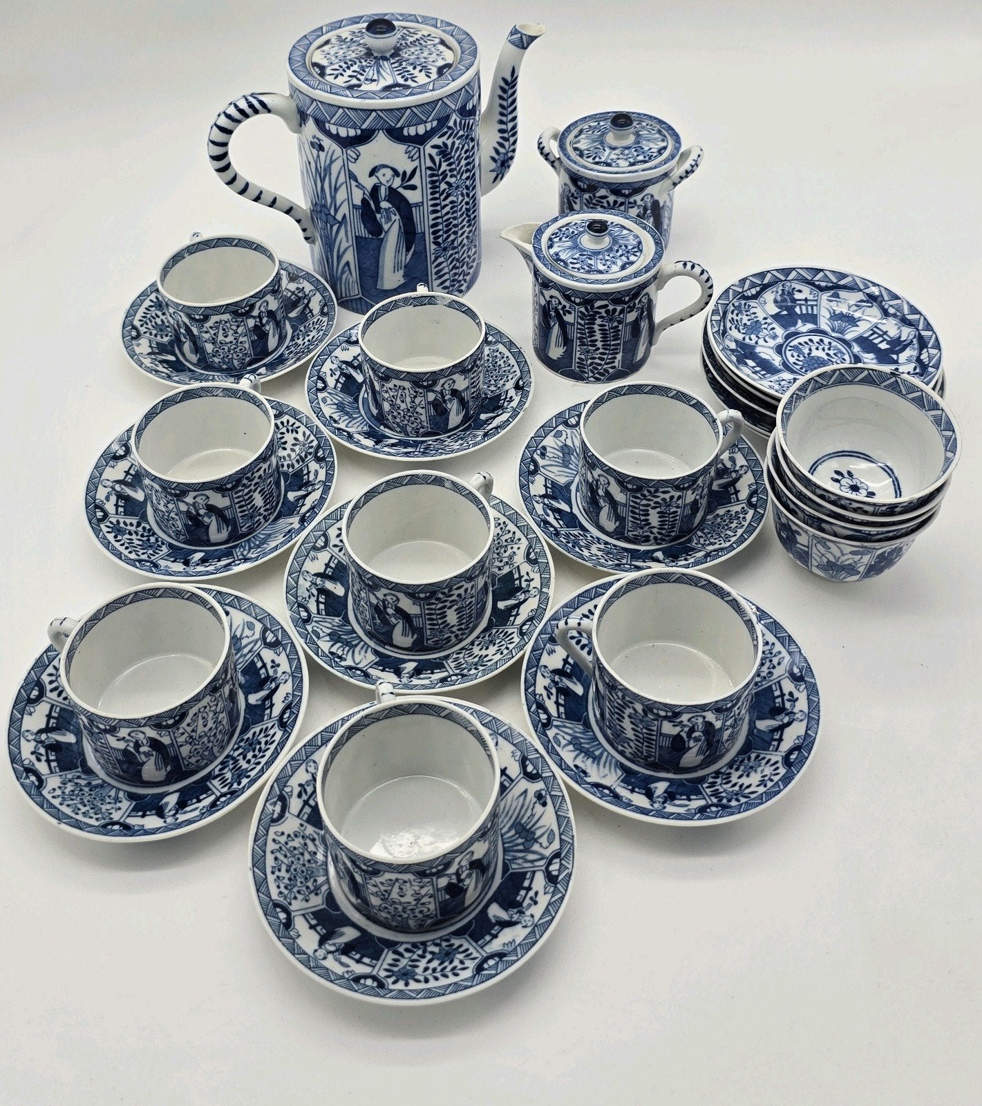 Lange Lijs ( Long Eliza) antiek theeservies., Antiek en Kunst, Ophalen of Verzenden